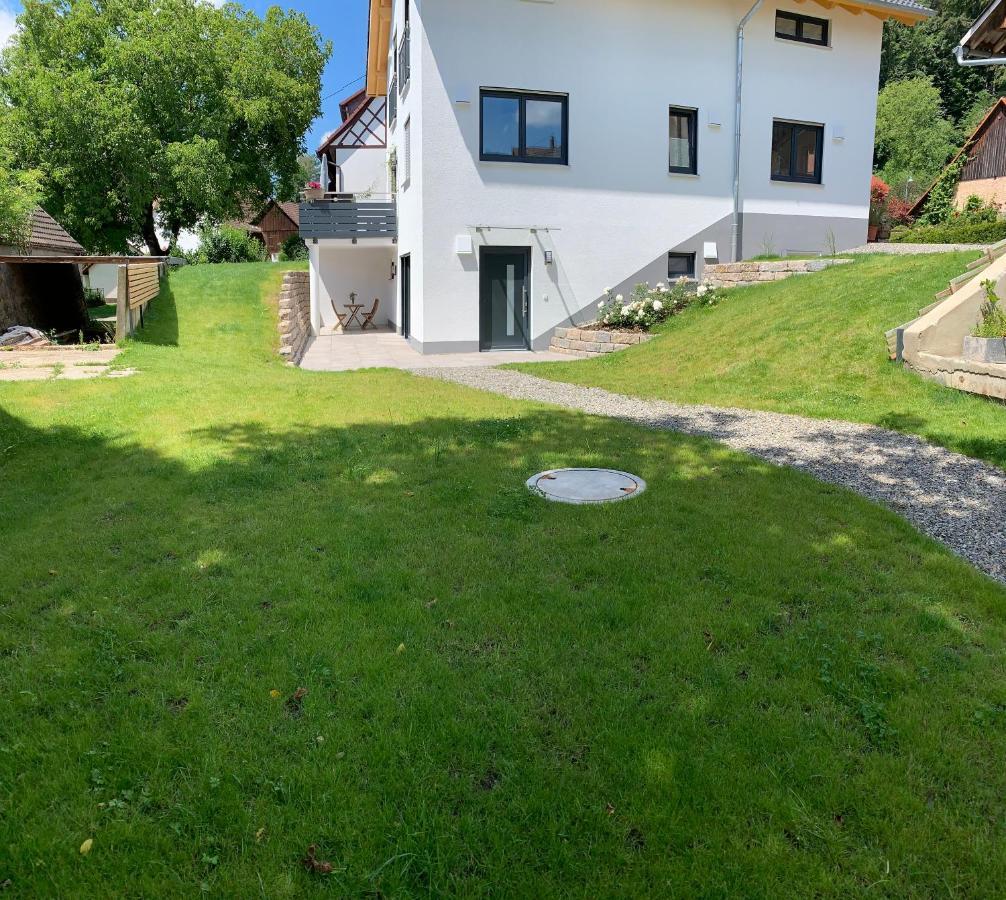 Ferienwohnung Zum Hohlenstein Deggenhausertal Dış mekan fotoğraf